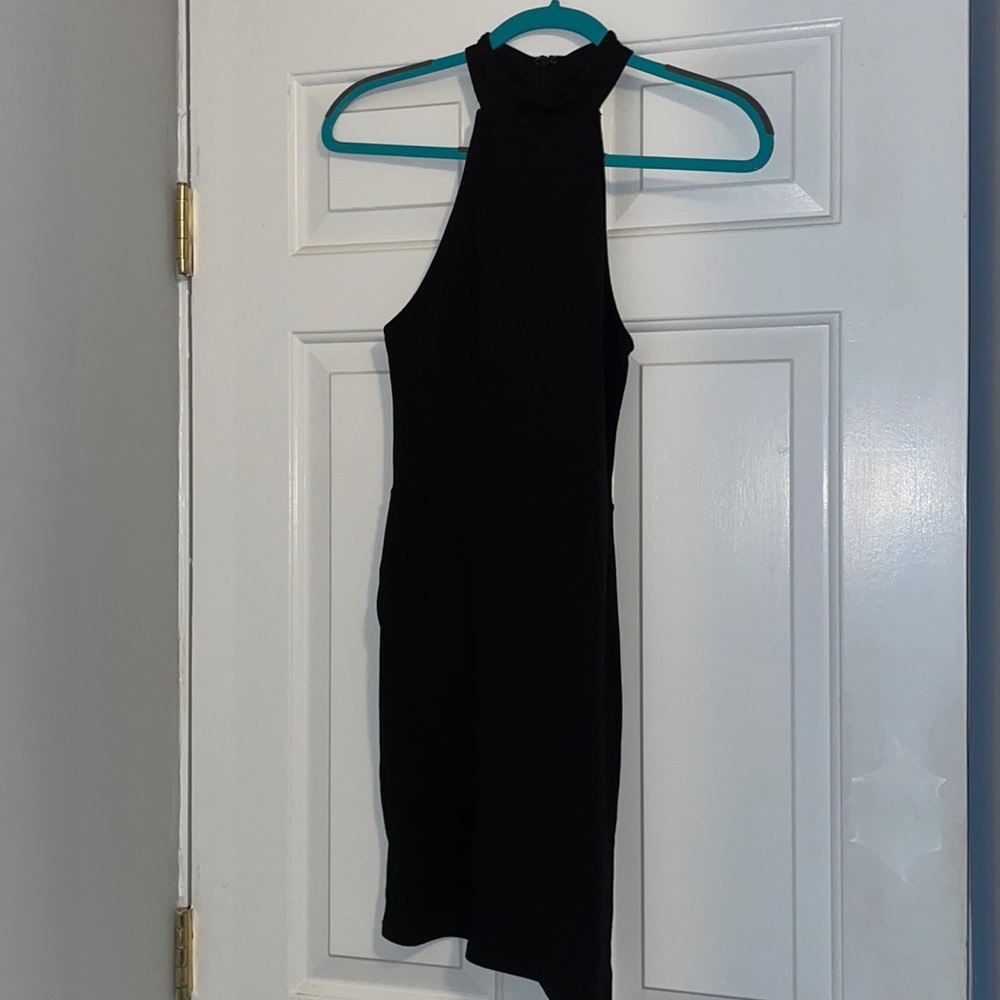 Forever 21 high neck bodycon black dress